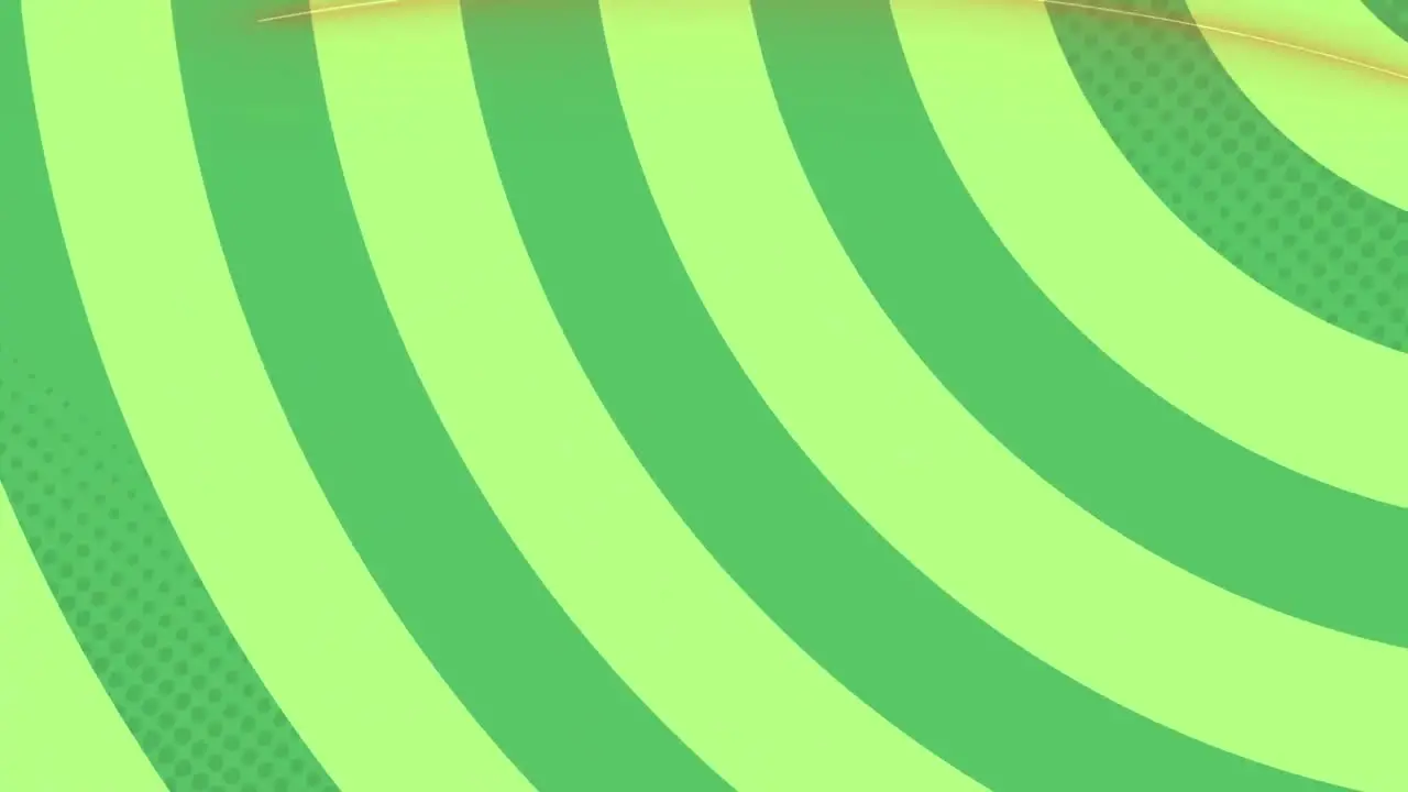 Animation of light trail over green circles moving