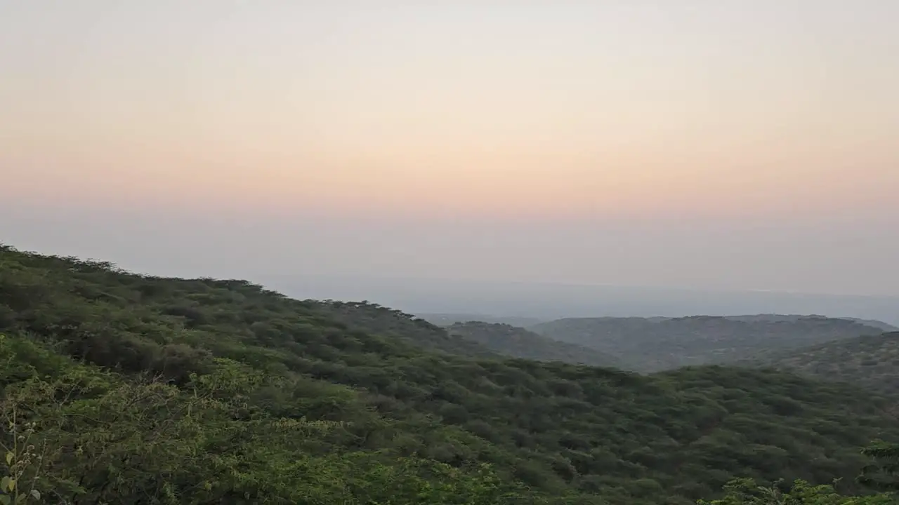 Sunrise time cinematic view of Dholavira Archeology Heritage Site