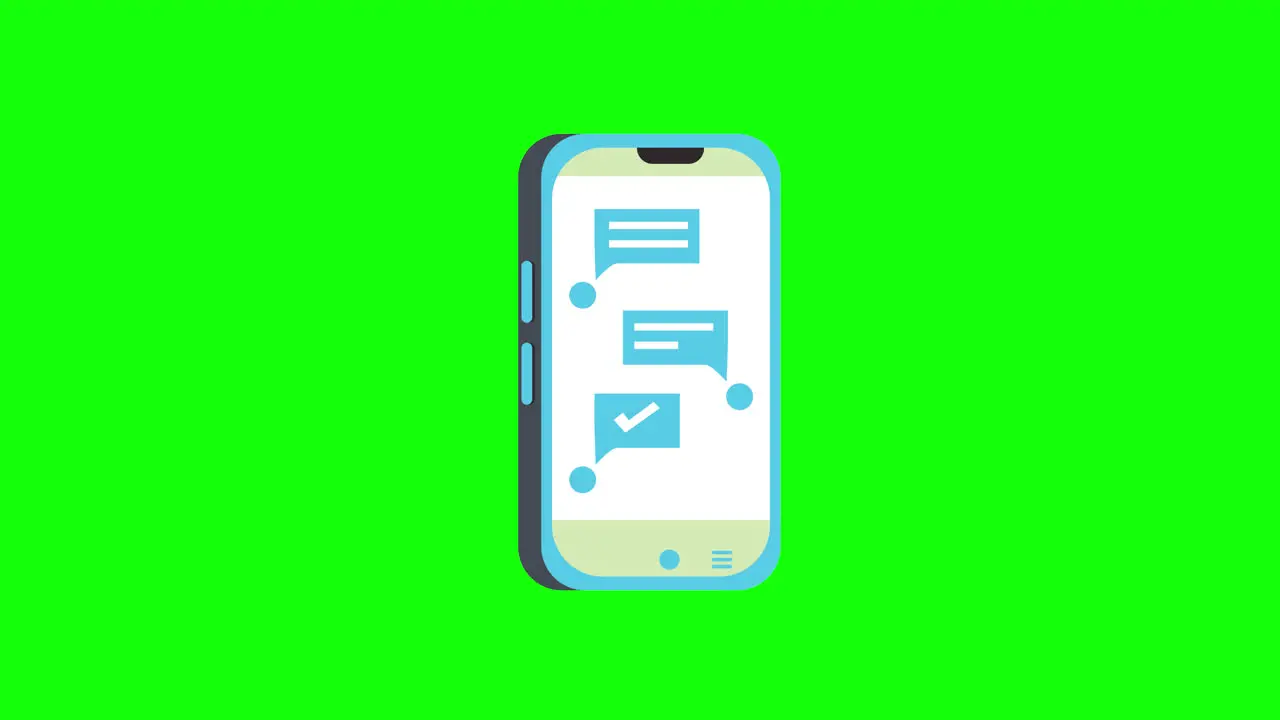 Mobile Chat-Sprechblasen Nachrichtenblasen-Animationsvideo Transparenter Hintergrund Mit Alphakanal