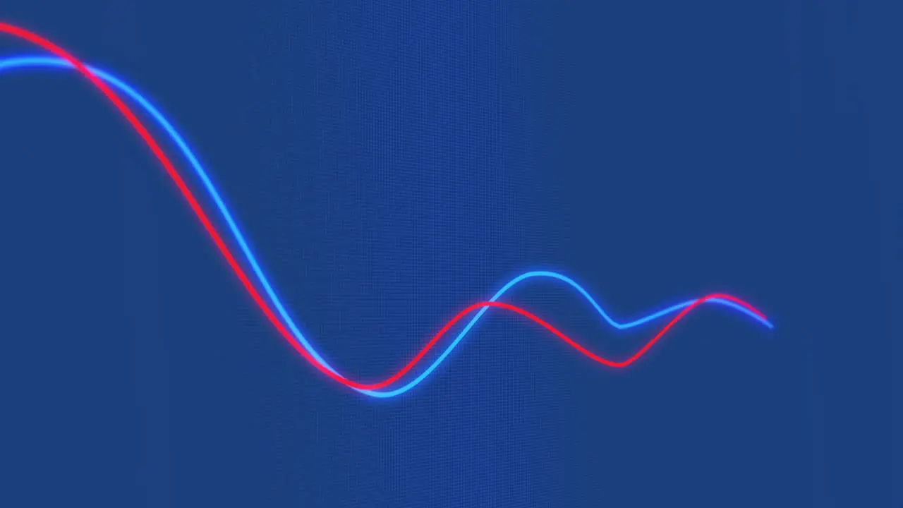 Looping-MacD-Chart Auf Blauem Hintergrund