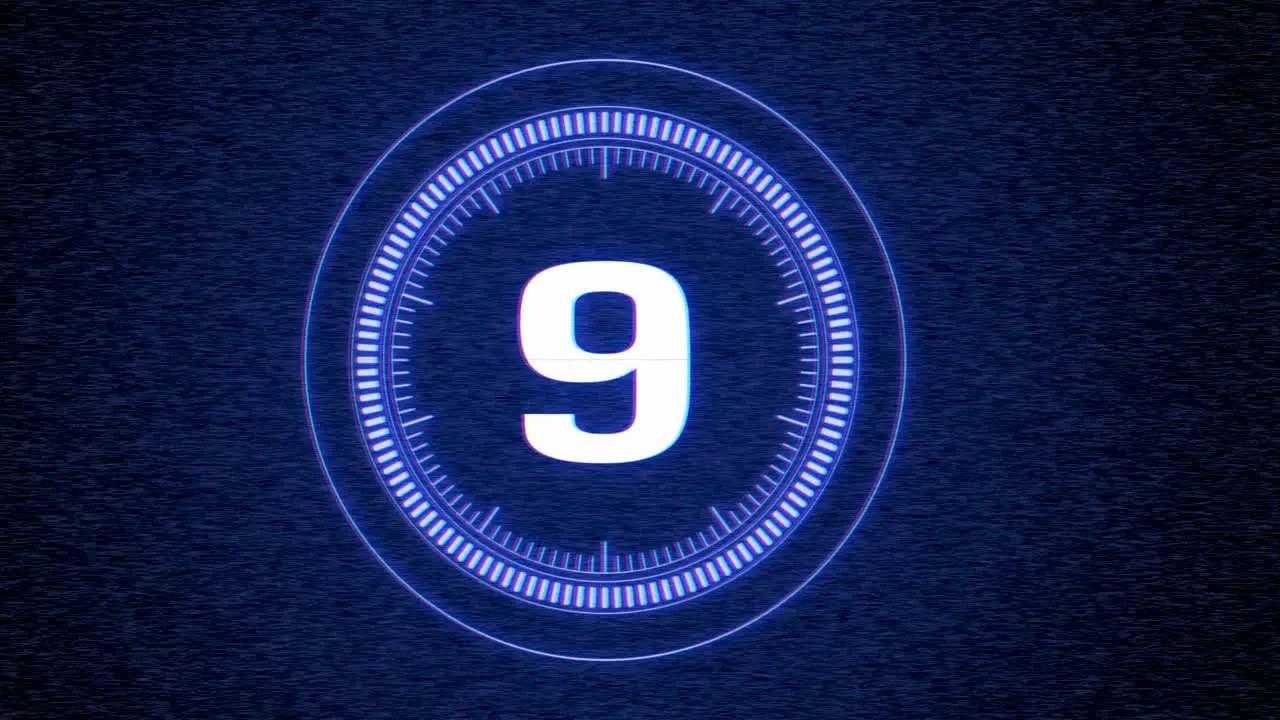 Motion blue digital film countdown in modern style 2