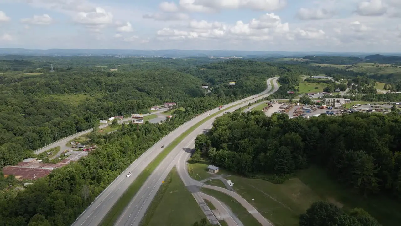 Interstate 79 in West Virginia In The Appalachian Mountain Range Facing South