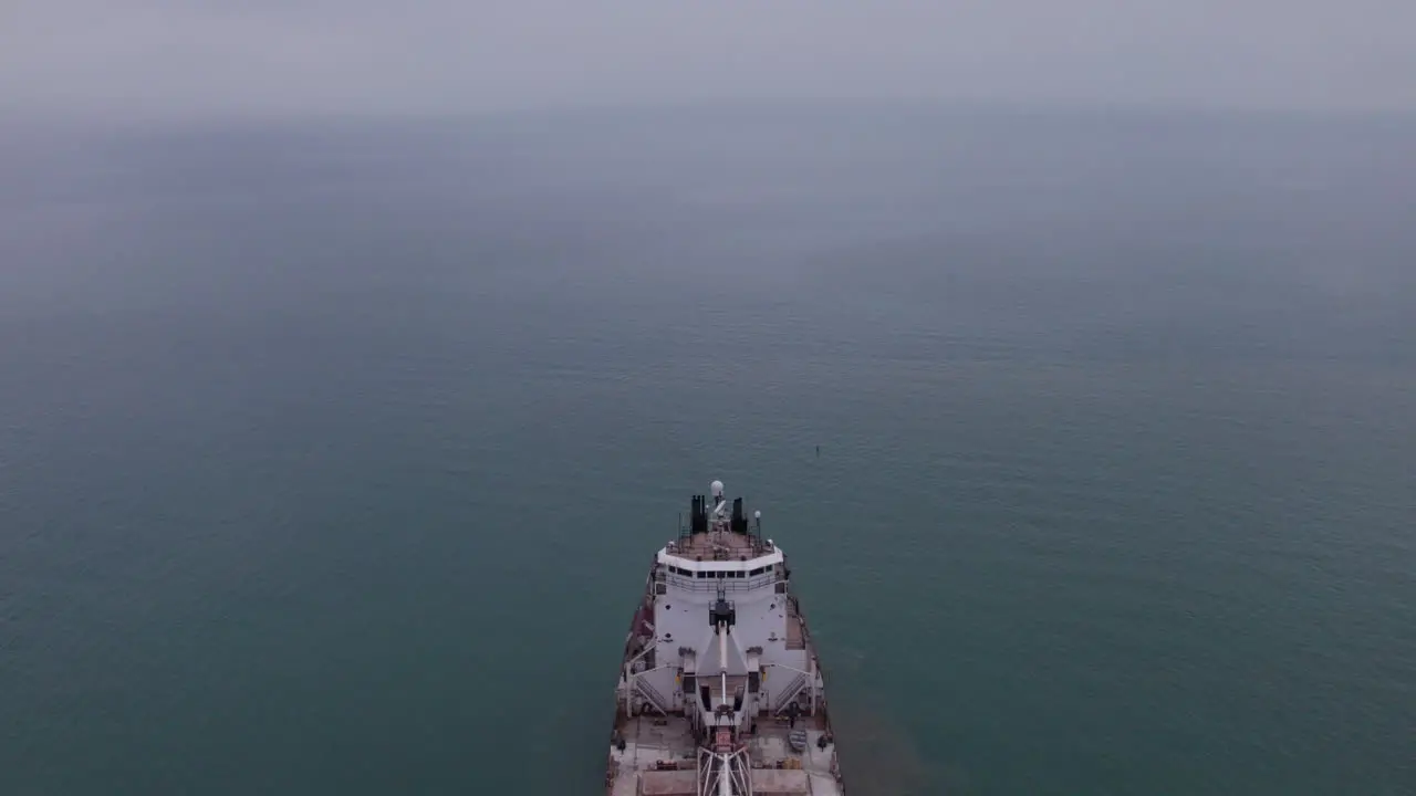 Gravel Ship Of Sam Laud Navigating Lake Erie Near Kingsville Harbour In Canada