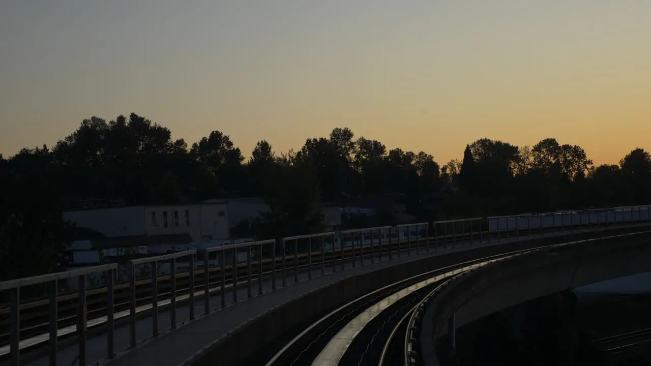 Vancouver's Millenium Line- Welcoming The Sunrise And Its Fascinating Beauty Slow Motion Shot