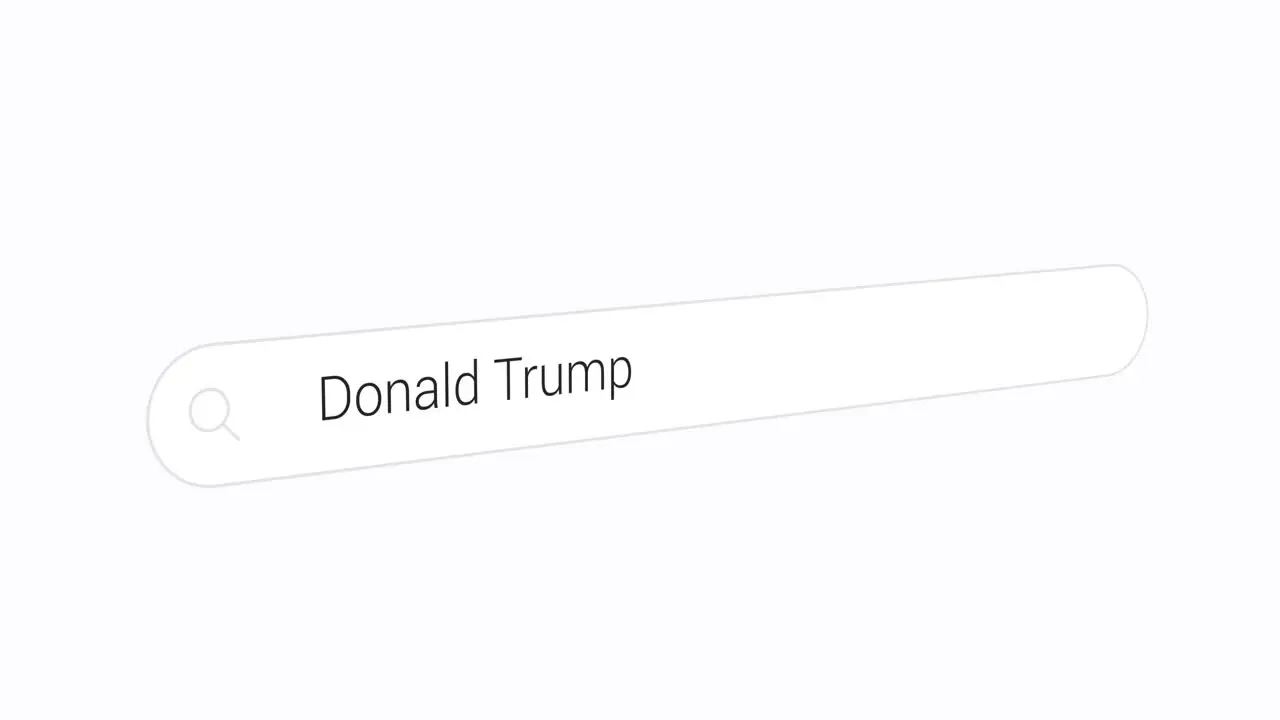 Entering Donald Trump On Search Engine- 45th President Of The United States