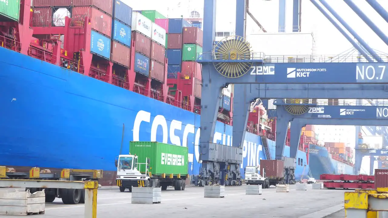 Container loading at KPT Karachi vibrant port scene Pakistan