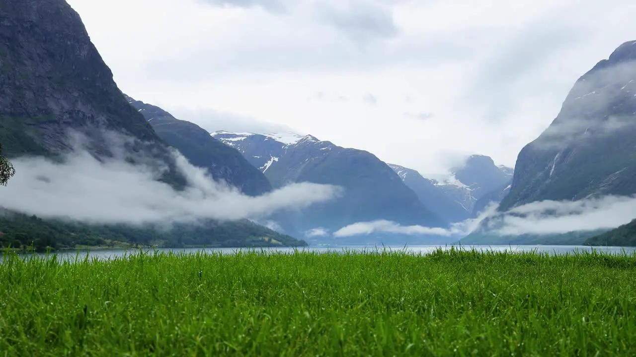 Beautiful Nature Norway natural landscape lovatnet lake Lodal valley