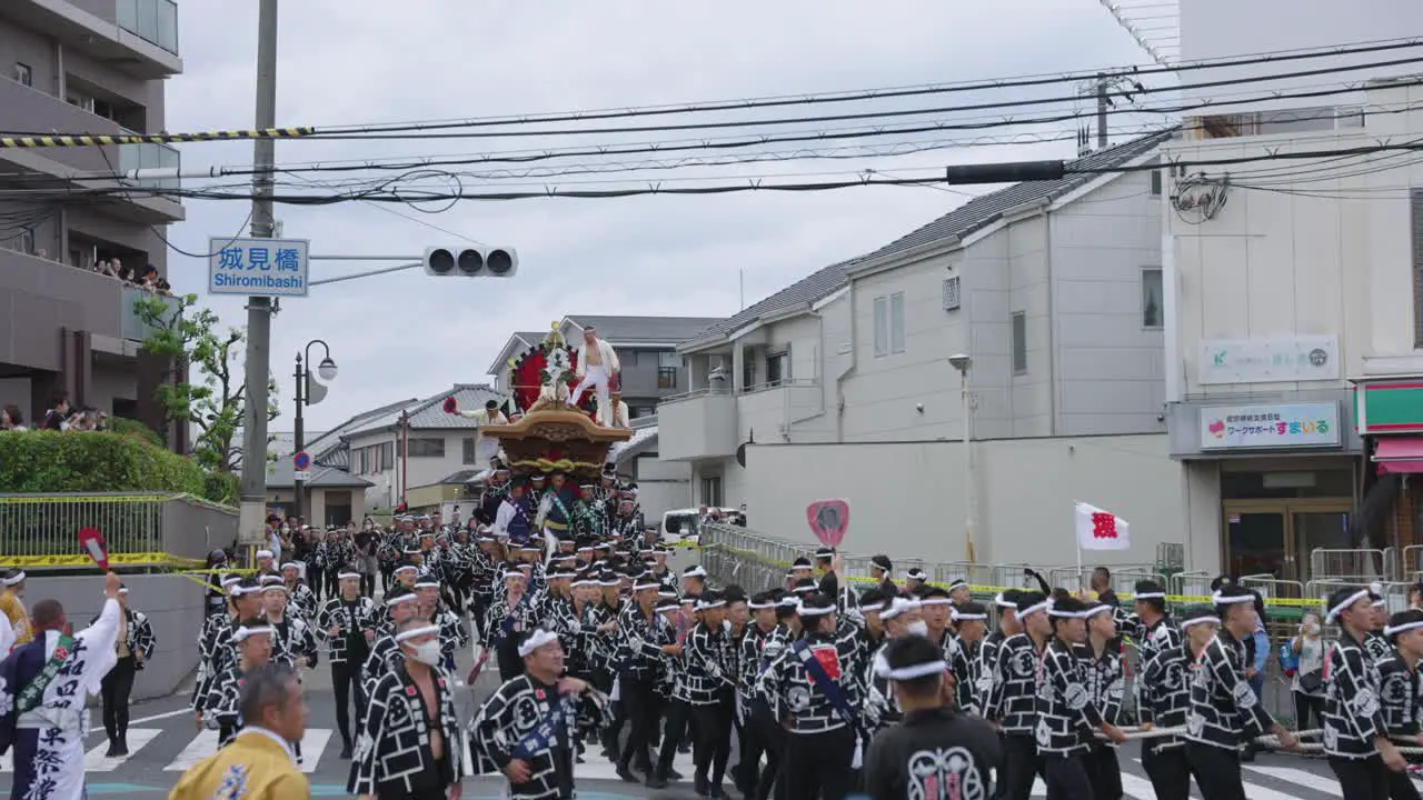 Summer Festival Kishiwada Danjiri Matsuri Marching Through Streets