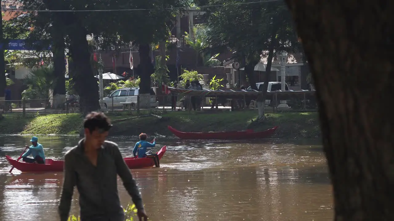 Water Festival Preparation on the River