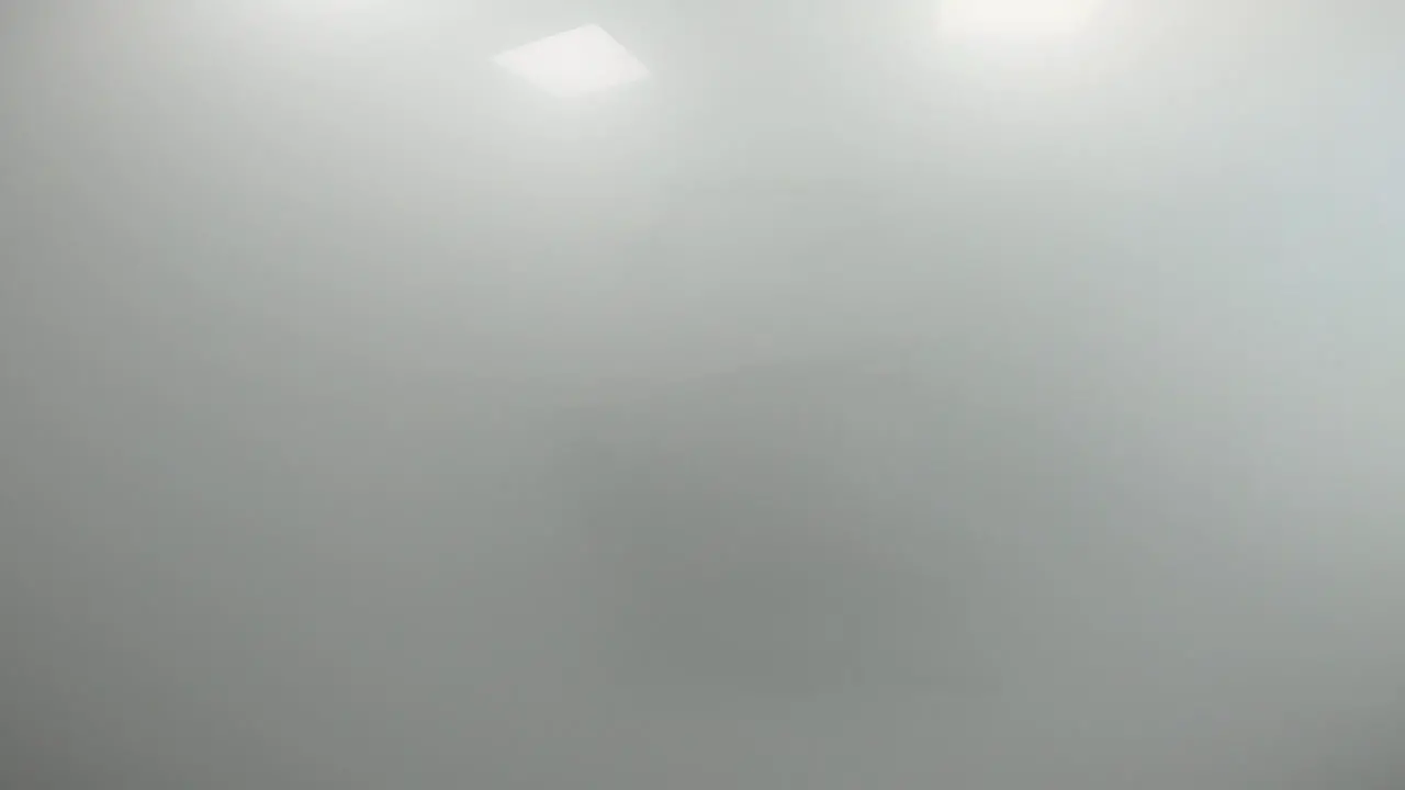 Timelapse of a dental clinic being sterilised with a fog machine