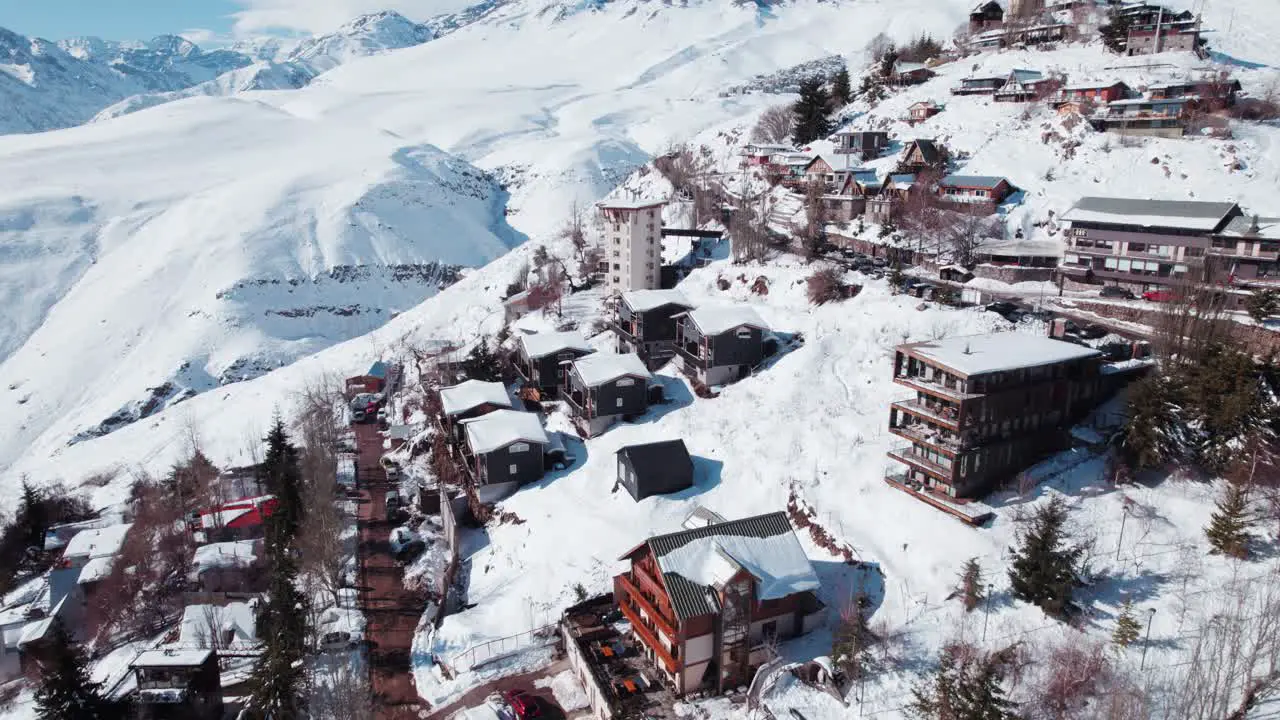 Hotel Accommodations And Cabins At Farellones Ski Resort In Andes Valley Near Santiago Chile