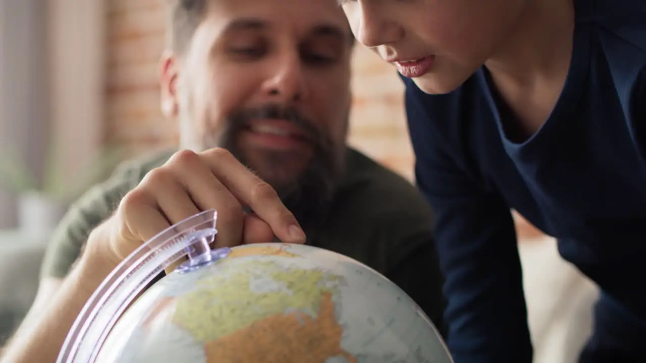 Video of father and son looking for a travel plan