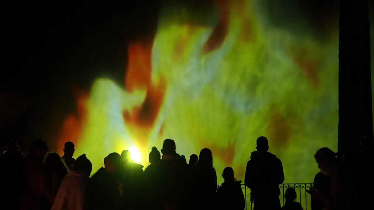 Christmas laser show in Spain Valencia