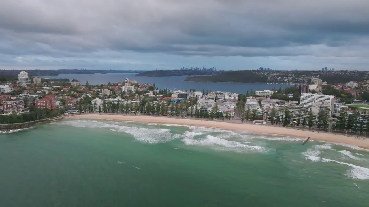 4k Cinematic drone around Manly Beach Sunrise