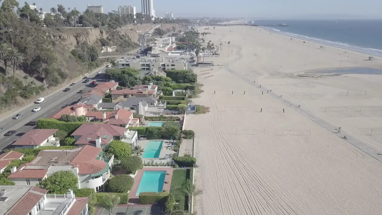 Aerial Drone Shot of Miami Beach California