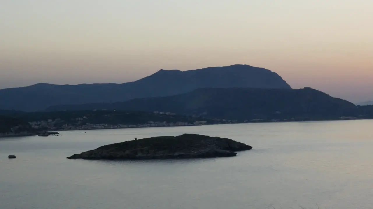 Greece Crete Island At Dusk