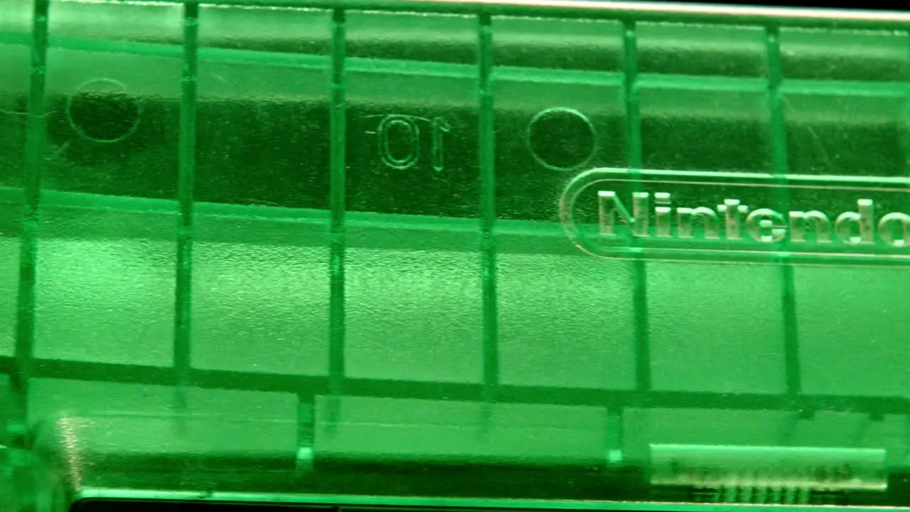 Top of Green Nintendo 64 Console with Logo SLIDE RIGHT