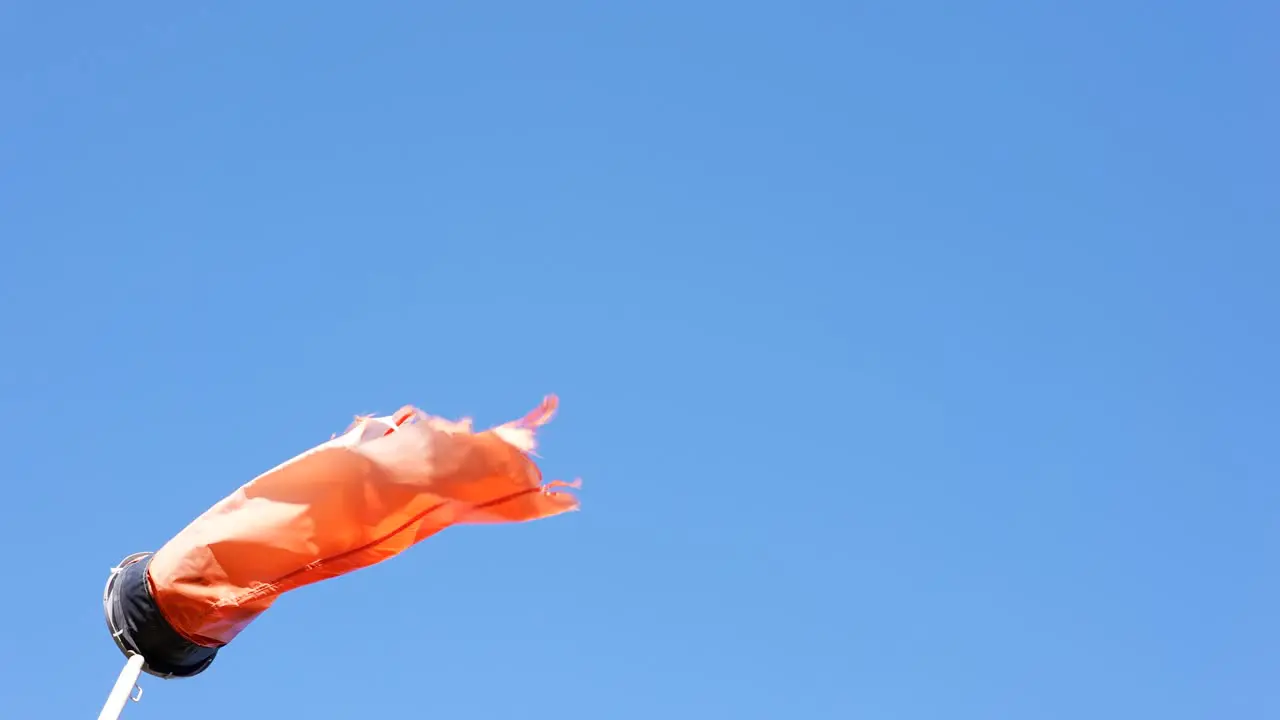 Broken Windsock at Airport to measure the wind speed and direction Static Shot