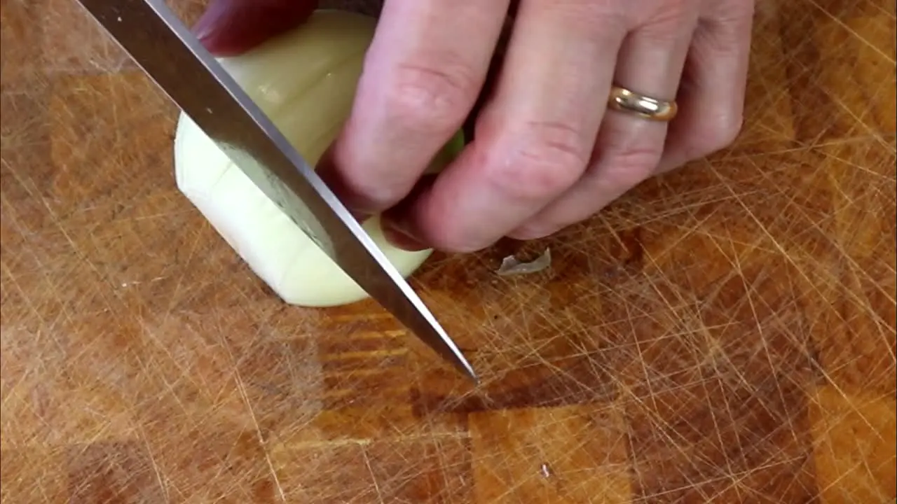 Cutting up Onion with a Knife