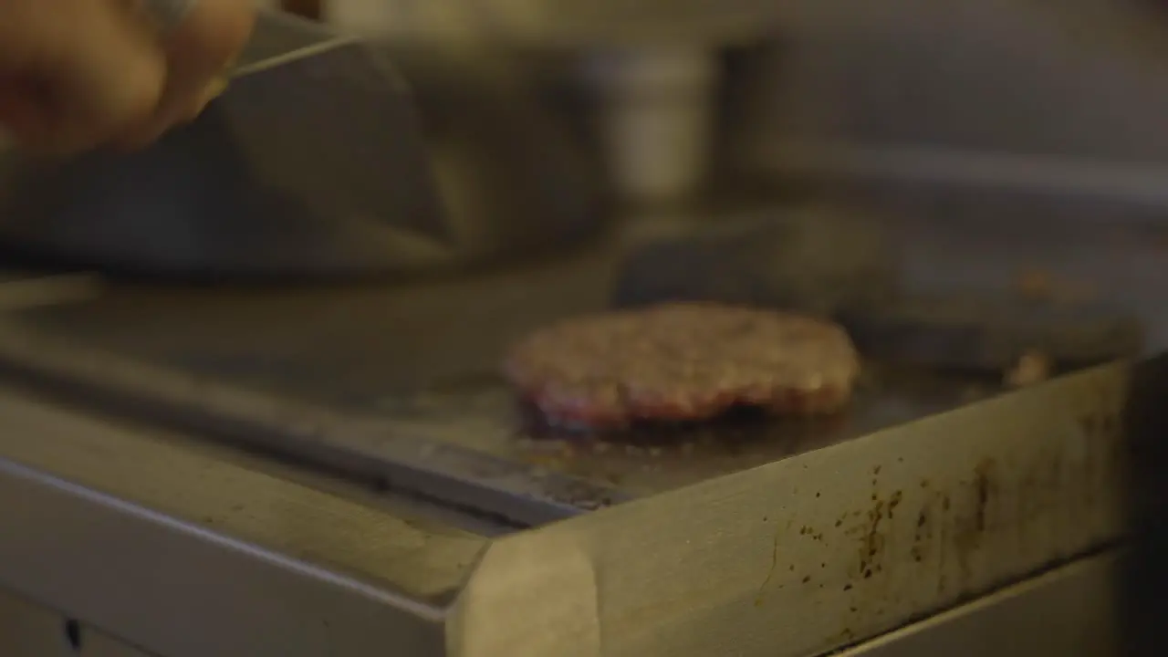 Food preparation in a restaurant Hamburger