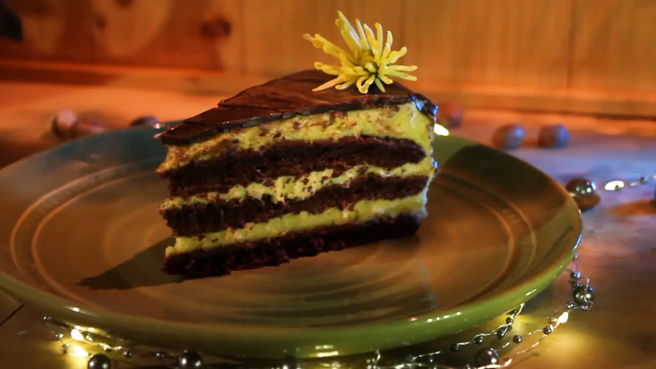 Slice Of Tempting Banana Cake In Plate For Food Photography In A Dessert Art Studio