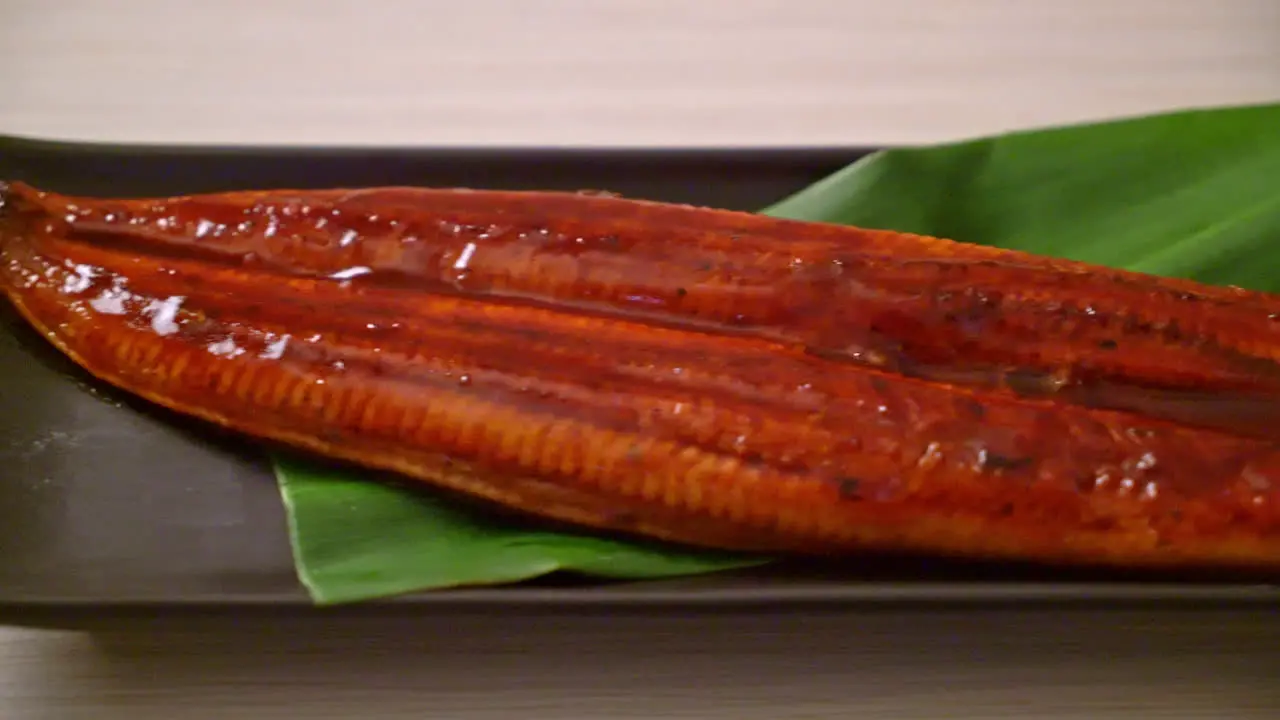 grilled eel or grilled unagi with sauce Japanese food