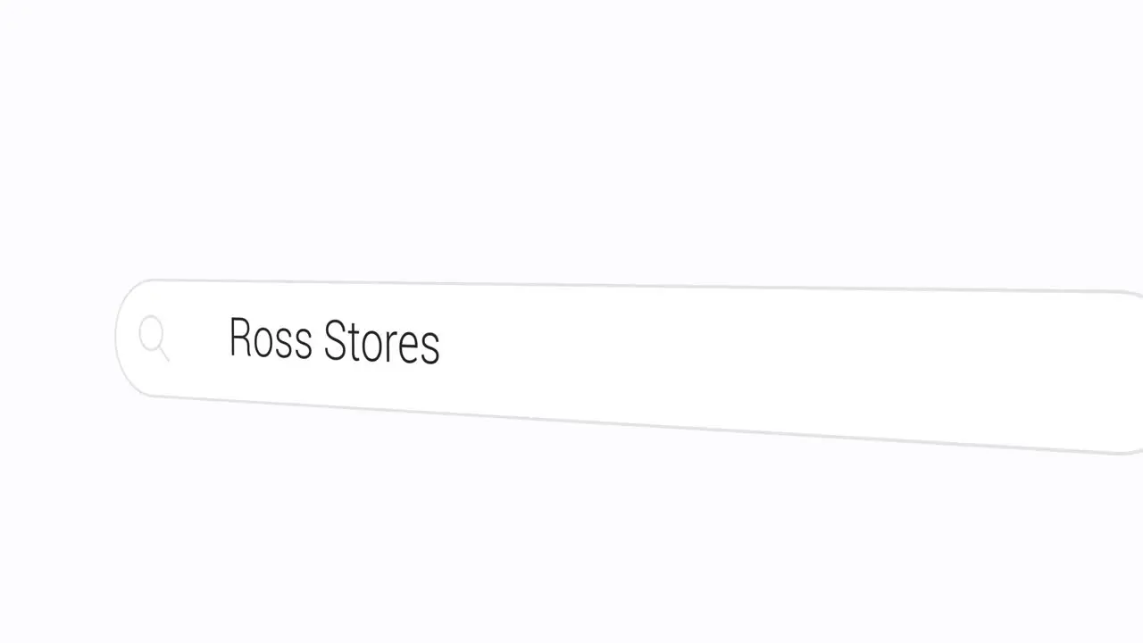 Typing Ross Stores on the Search Engine