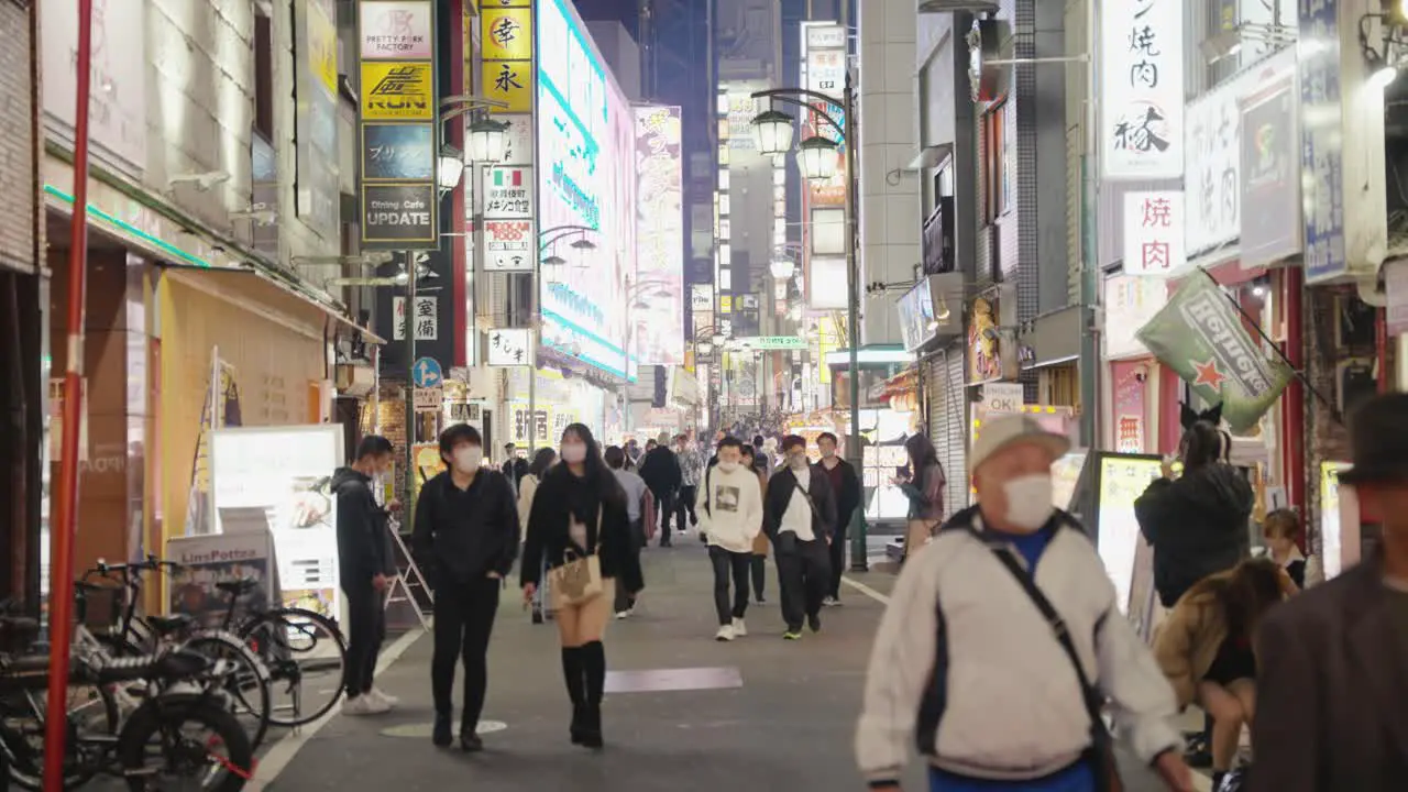 Bright lights of Japans Kabukicho Town at Night