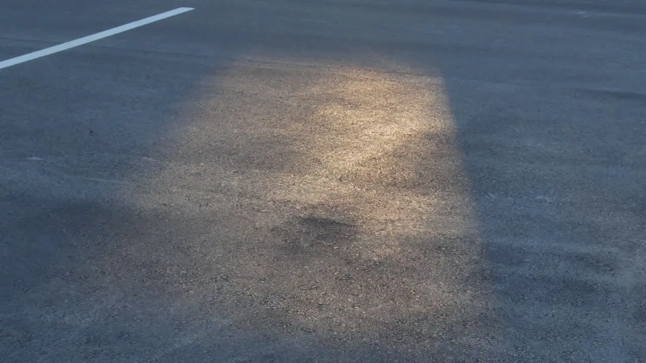 Sunset Light In The Parking Lot