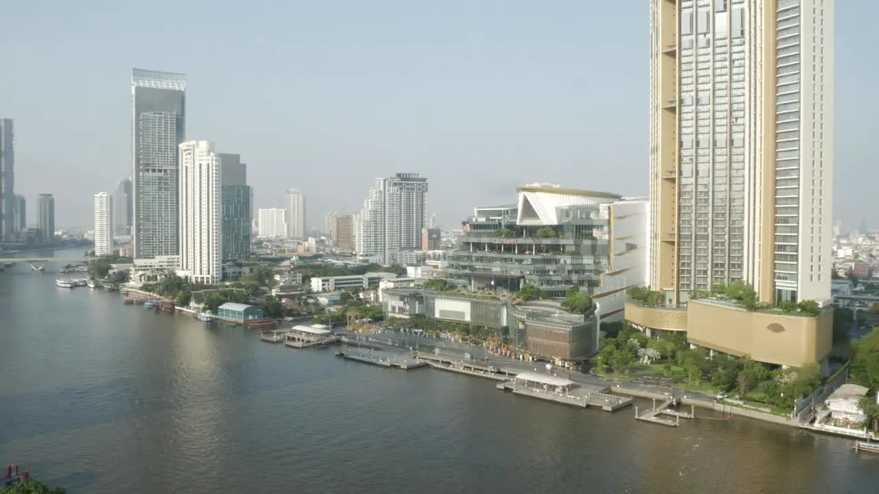 View of icon siam department store near Chaophraya River in the city of bangkok