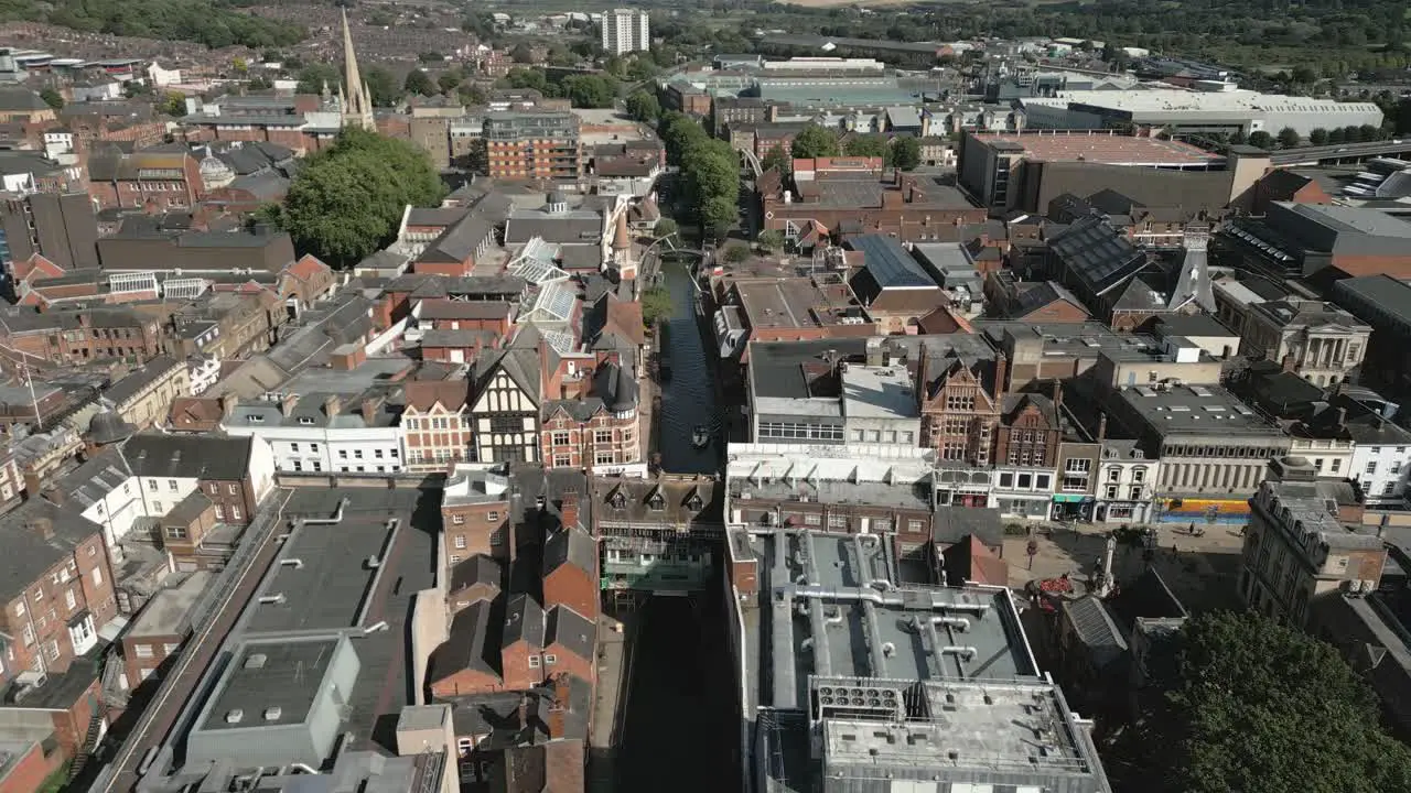 Lincoln City Centre River Witham Aerial View