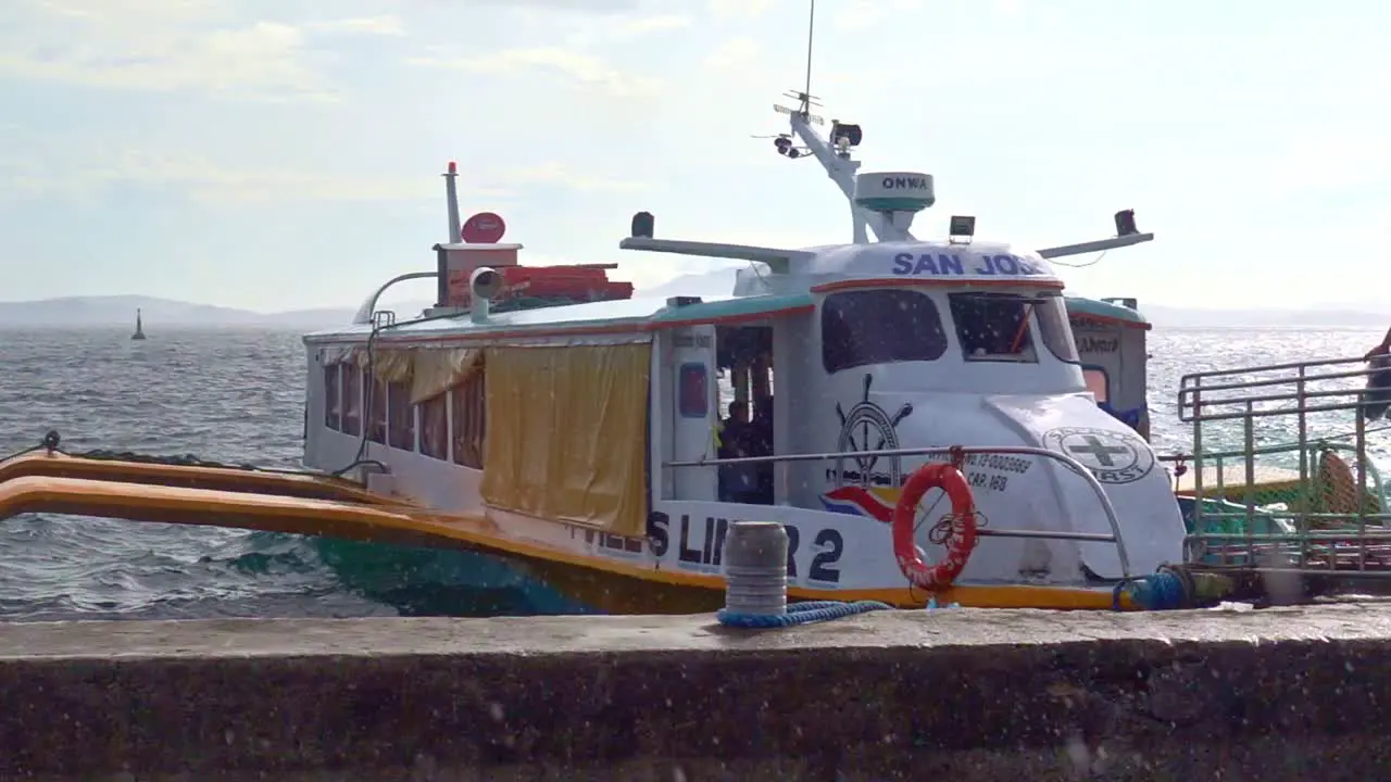 Small passenger pump boats are a common form of transportation in Surigao and the Philippines in general