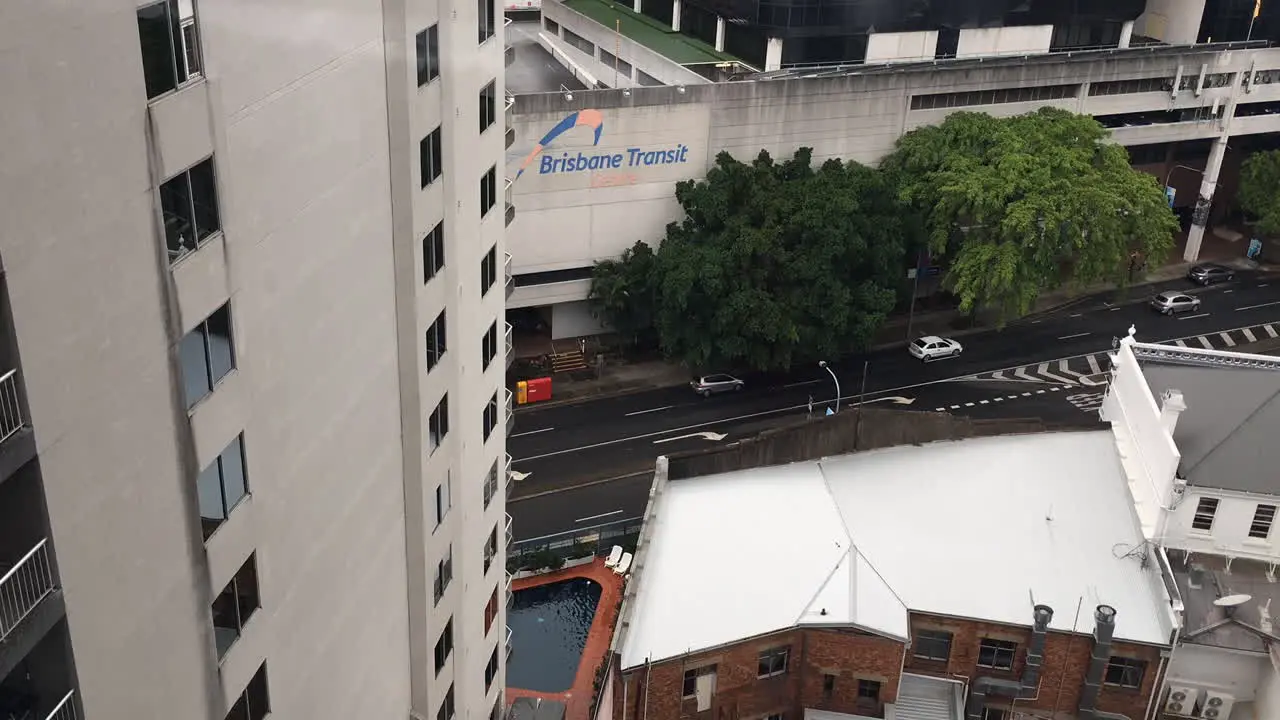 Arial Timelapse view of Brisbane Transit Centre with busy commuters