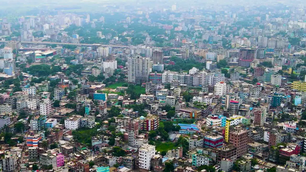 Aerial View Of Dhaka Capital City In Bangladesh Southern Asia