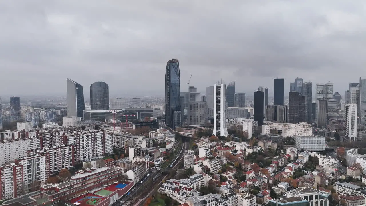 On a cloudy day Paris's La Défense district exudes an urban charm