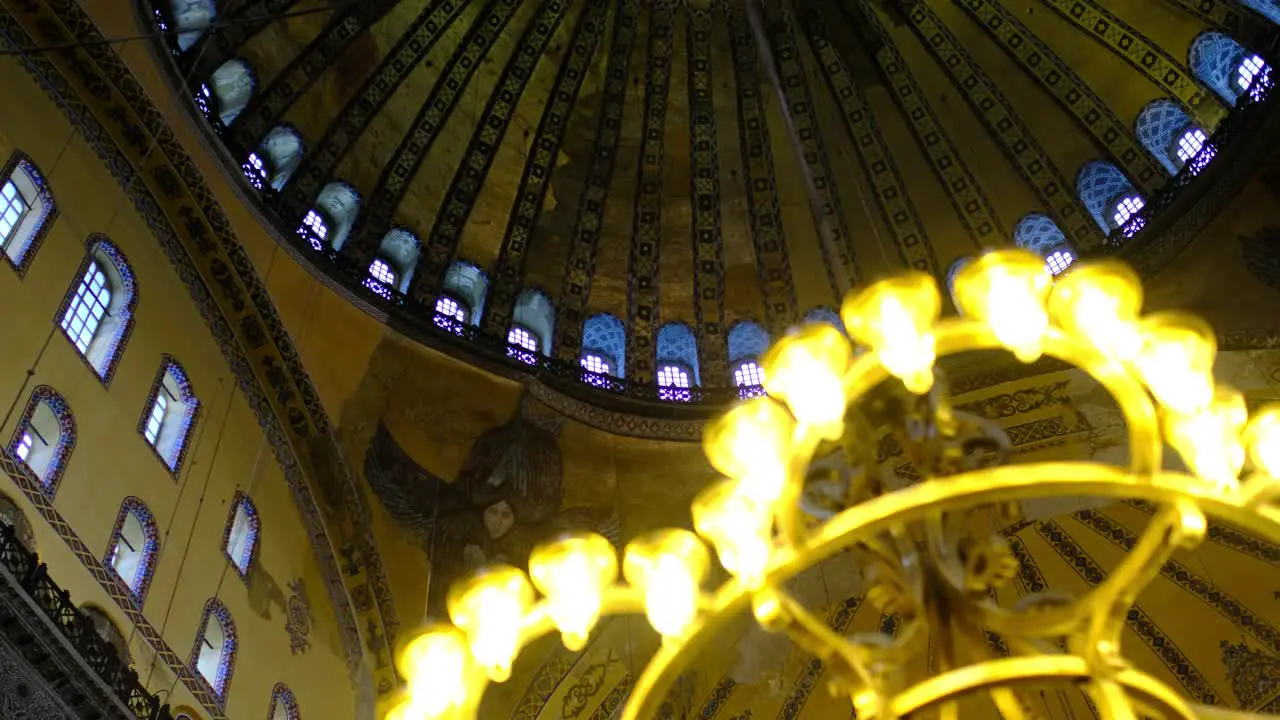 Hagia Sophia dome motion camera view