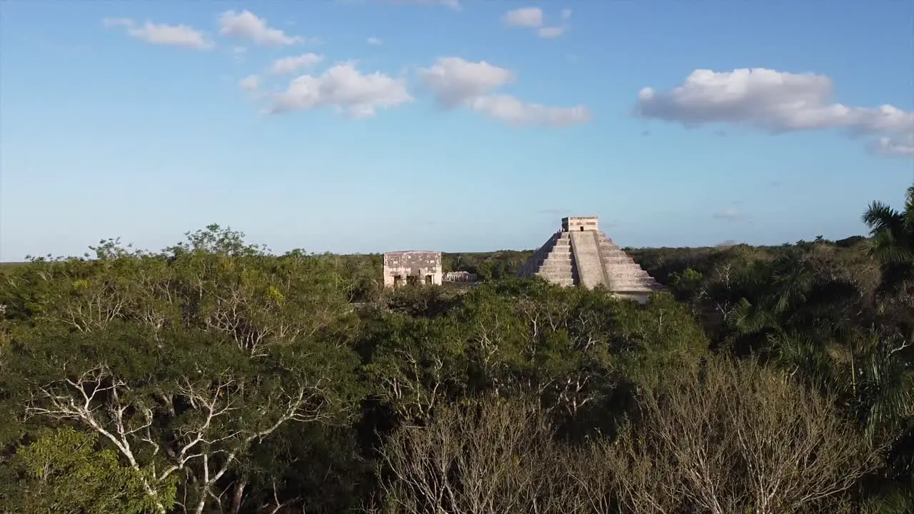 Dron image of a part of the great city of Chichen itza