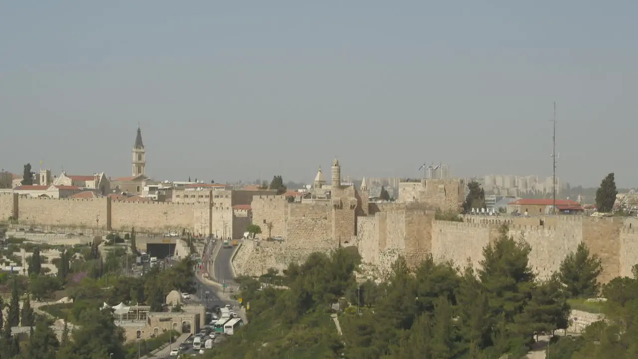 Jerusalem old city and golden dome of Al Aqsa mosque