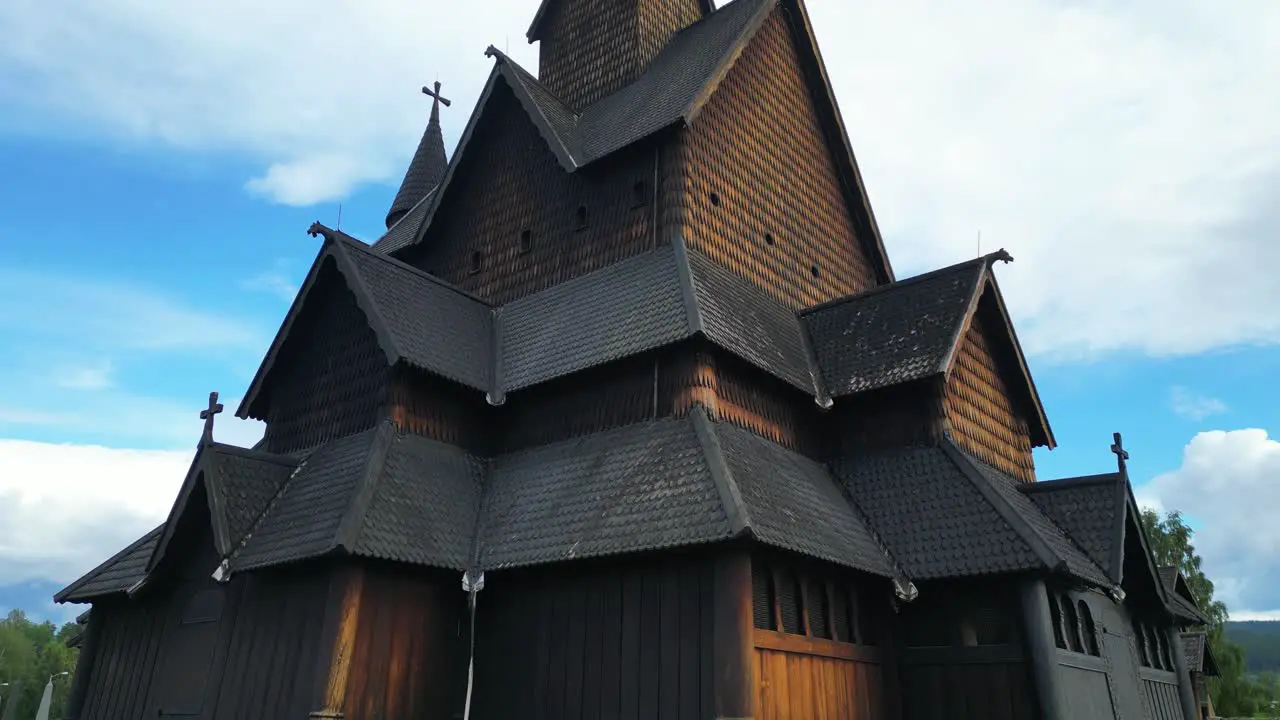 Heddal Stave Church in Vestfold og Telemark Norway Scandinavia Tilt