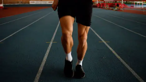 Close up of man's legs jumping