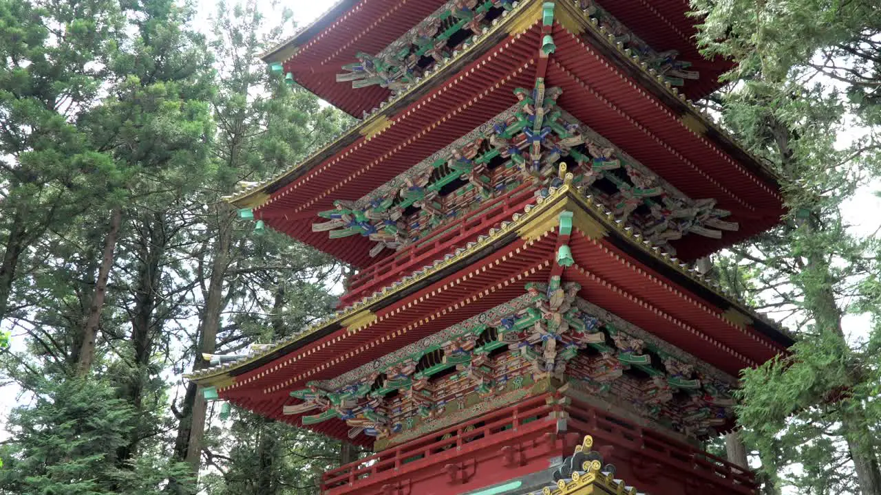 Gojunoto Five-Story Pagoda at the Toshogu Shrine temple in Nikko Japan