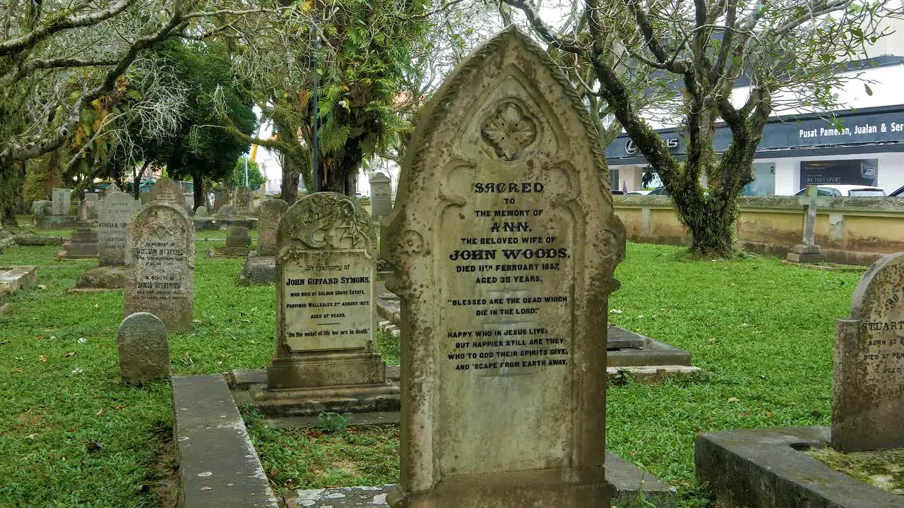 An old Malaysian cemetery hosts the graves of lives lost