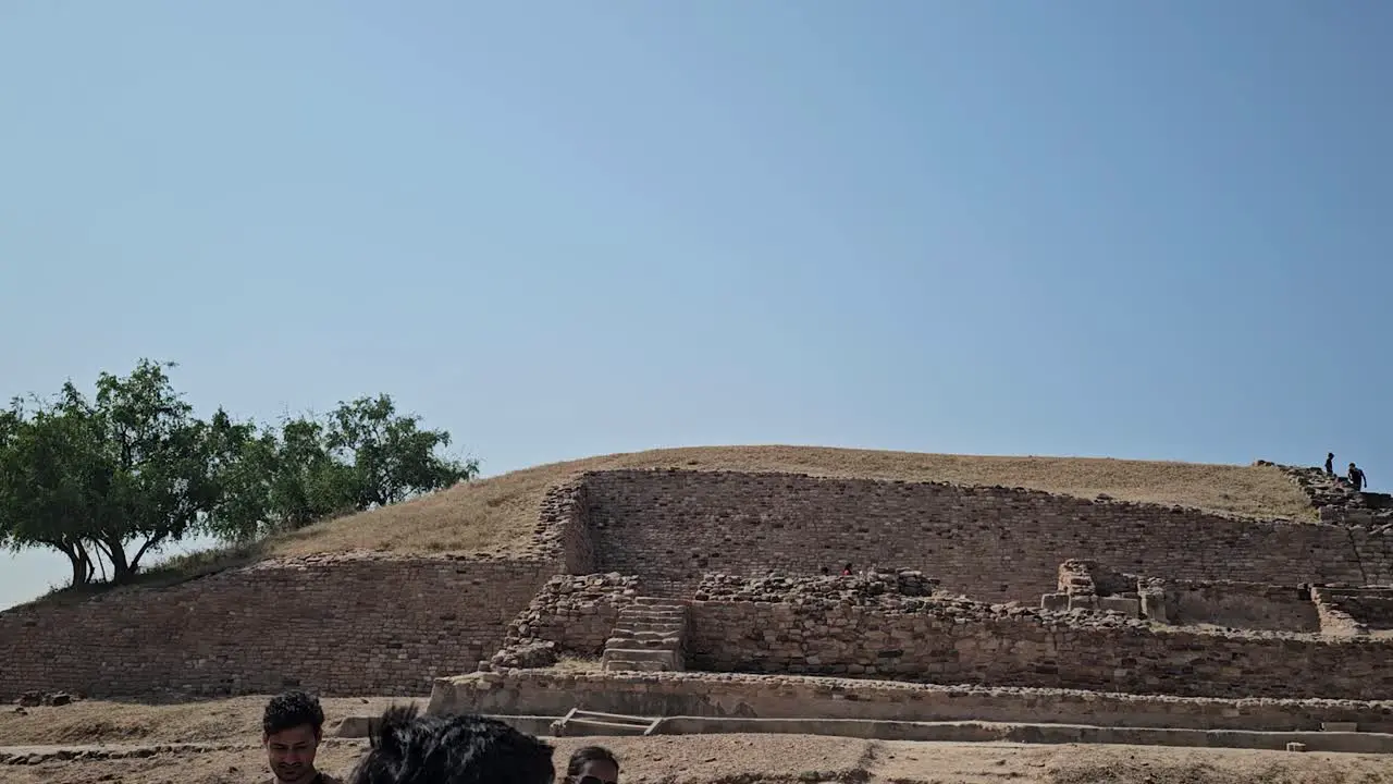 Dholavira Archeology Heritage Site the camera is panning witnessing the ancient Indian culture come alive