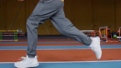 Boy running indoors