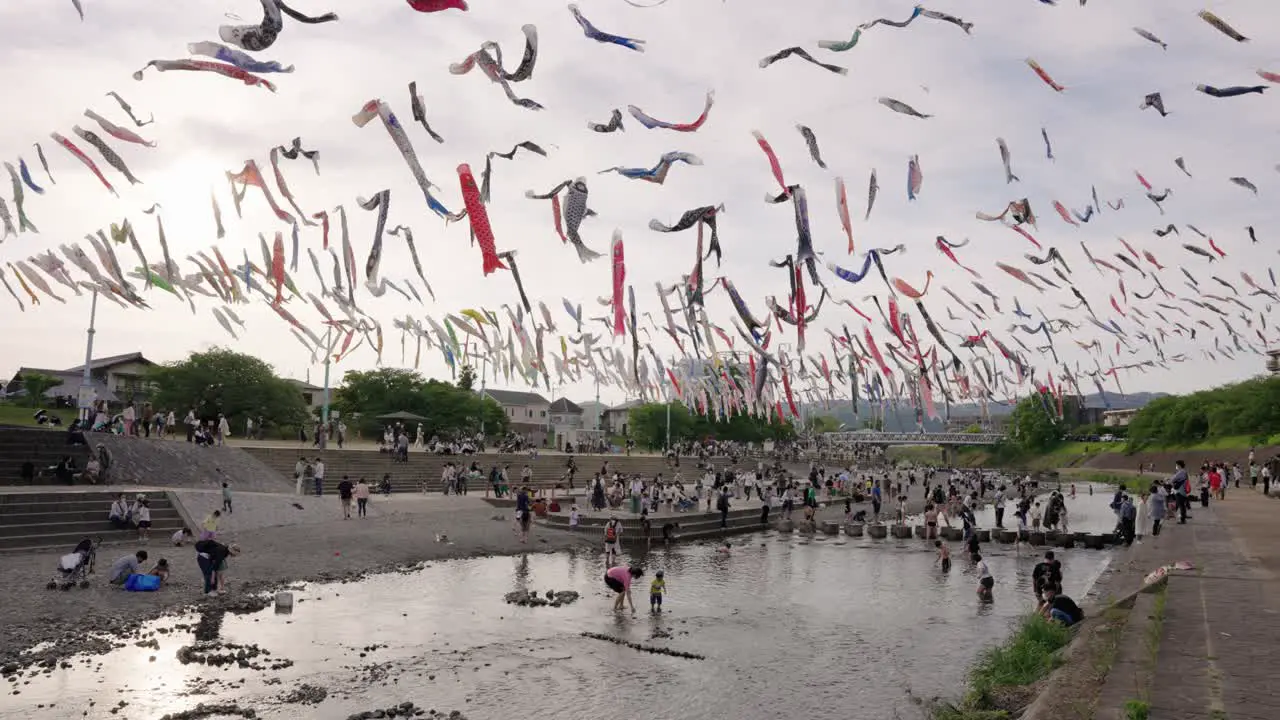 Families gather for National Holiday Golden week and Children's Day