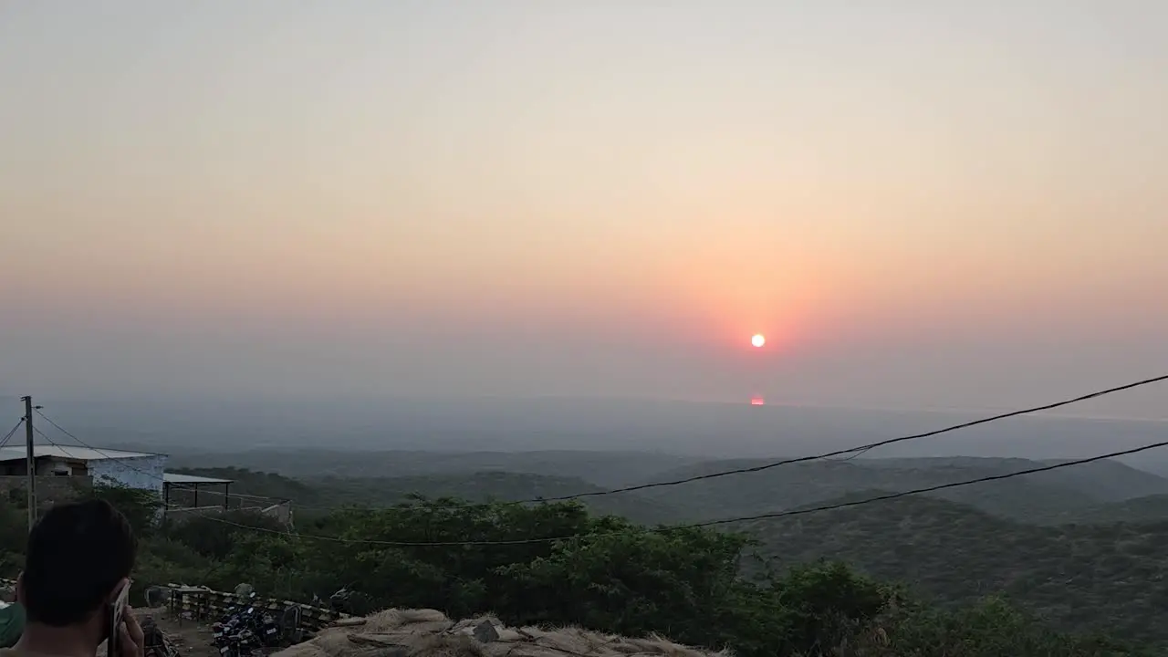 Early morning sunrise at Dholavira Archeology Heritage Site