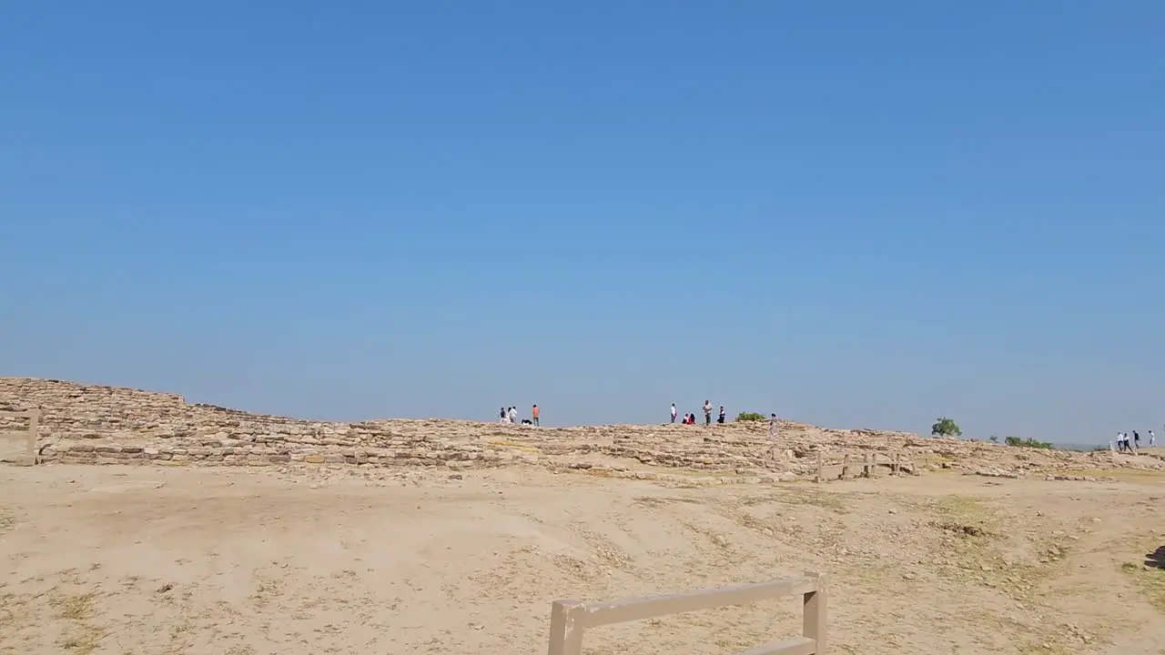 Wide Shot Dholavira Archeology Heritage Site 5000 years old Indian ancient civilization is preserved even today