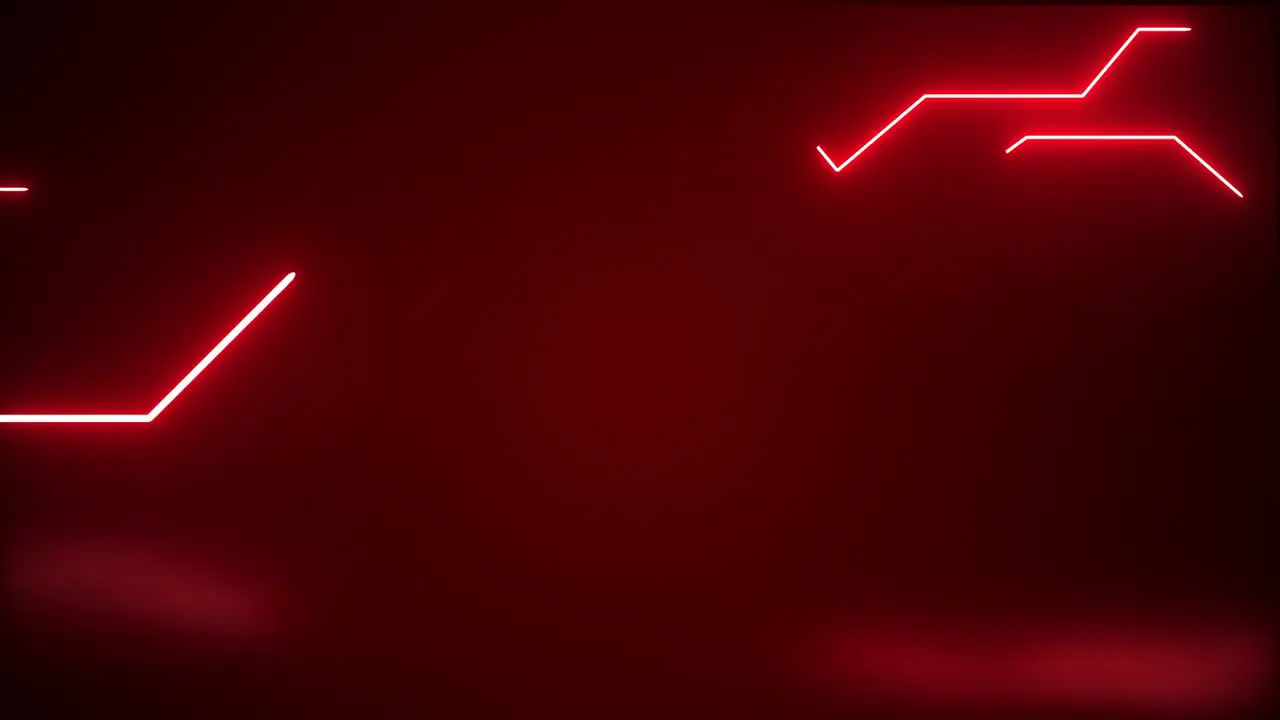 Red neon background of lines passing and zigzagging seamless loop backdrop of zigzag lines