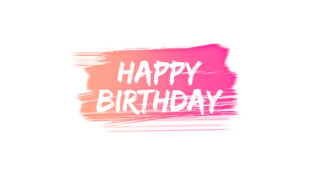 Animated closeup Happy Birthday text on holiday background 12