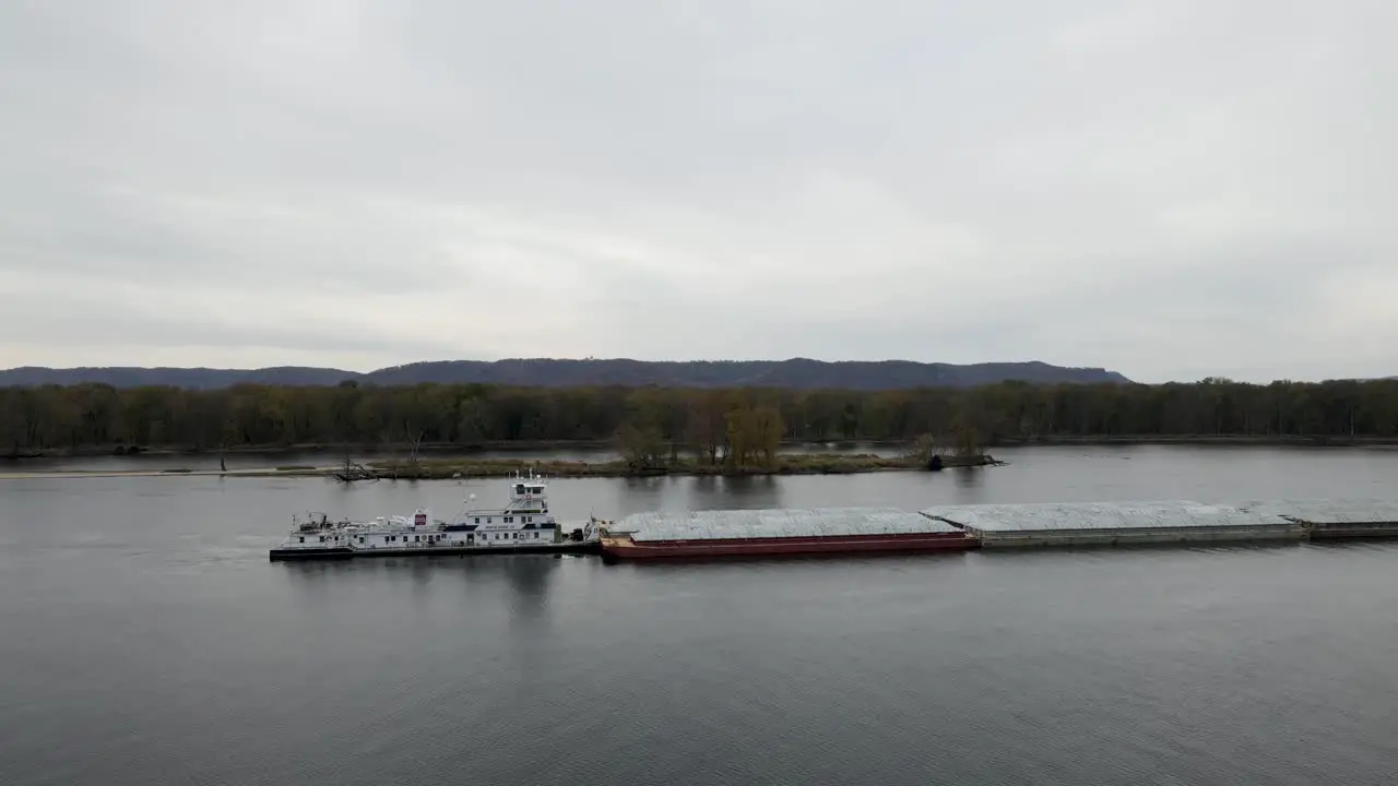 Barge on the Mississippi River-6